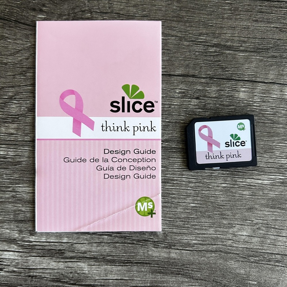 Slice Think Pink Design Card Breast Cancer‎ Scrapbooking Fonts Art Guide MS+